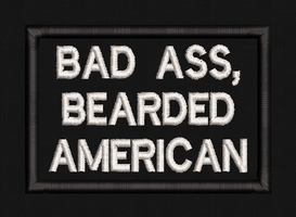 Bad Ass, Bearded American Text Patch