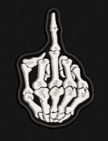 Skeletal Middle Finger Graphic Patch